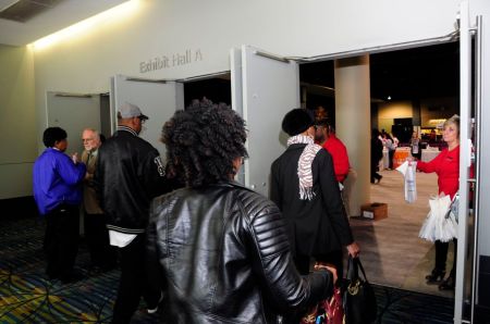 Waiting to get inside Transformation Expo 2016