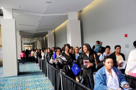 Waiting to get inside Transformation Expo 2016