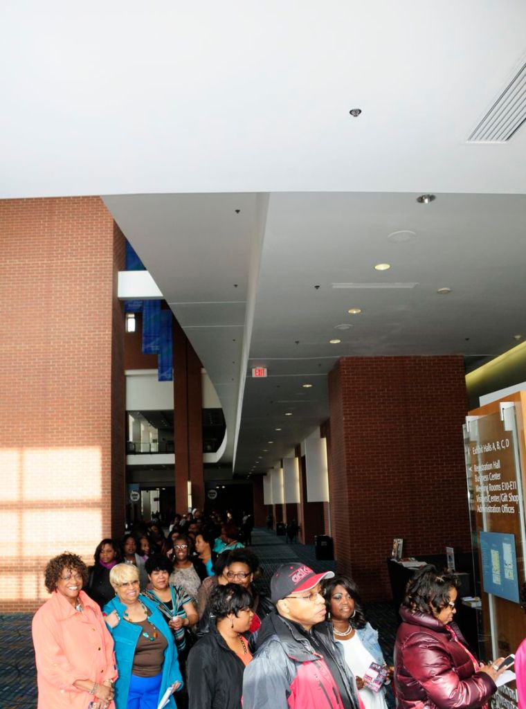 Waiting to get inside Transformation Expo 2016