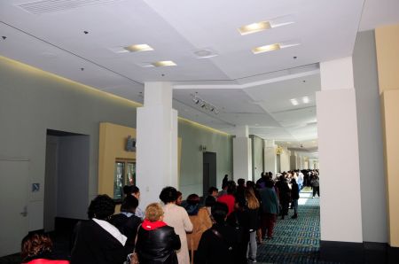 Waiting to get inside Transformation Expo 2016