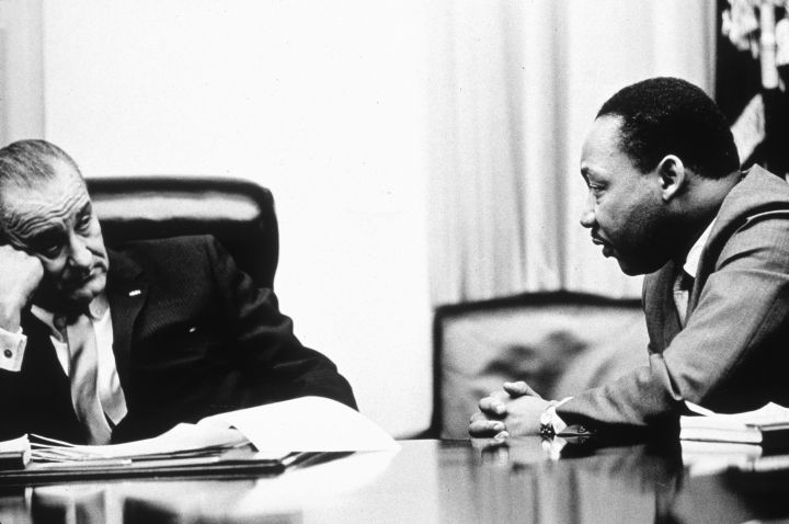 President Lyndon B Johnson & Martin Luther King, Jr.