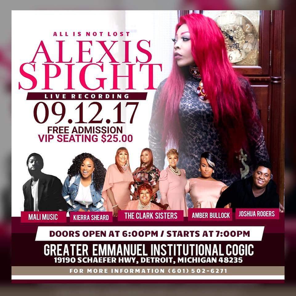 Alexis Spight Live Recording in Detroit