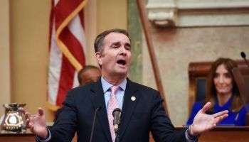 Governor Ralph Northam addresses a joint session of the Virginia General Assembly, which went solidly blue in 2019, on January 08 in Richmond, VA.