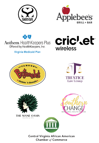 Collage of various logos and brand names including Applebee's, Cricket Wireless, Bojangles', Southern Charm, and others.