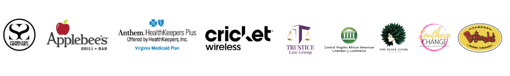 Logos for various brands and organizations including Chili's, Applebee's, Cricket Wireless, Trustice, and Southern Bancorp.